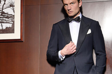 Black Bespoke Tuxedo with Peak Lapels, Main Image - custom suits nyc bespoke tailor midtown, noho