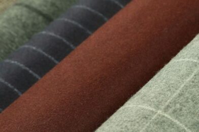 Close-up view of worsted wool flannel fabric - custom suits nyc bespoke tailor midtown, noho