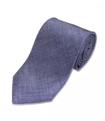 Blue Solid Silk Necktie - custom suits nyc bespoke tailor midtown, noho