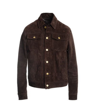 Brown Suede Trucker Jacket - He Spoke Style Shop - custom suits nyc bespoke tailor midtown, noho