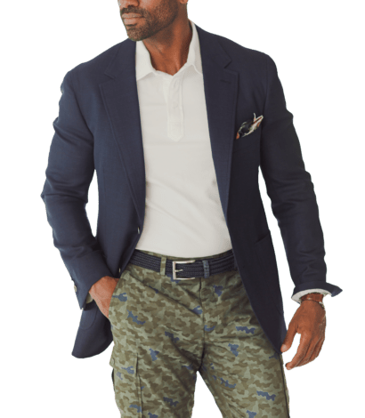 Medium Blue Hopsack Sport Coat - custom suits nyc bespoke tailor midtown, noho