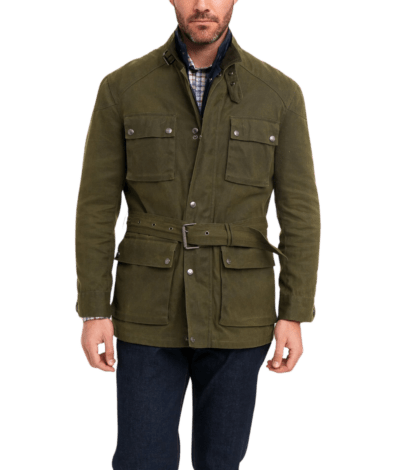 (product) Olive Drab Waxed Cotton Trailmaster - custom suits nyc bespoke tailor midtown, noho