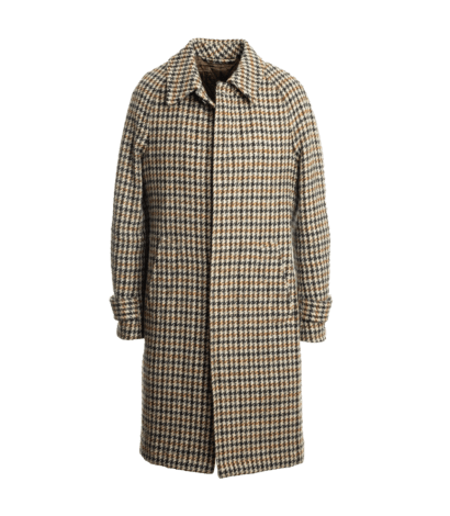 (product) Houndstooth Balmacaan Coat - custom suits nyc bespoke tailor midtown, noho