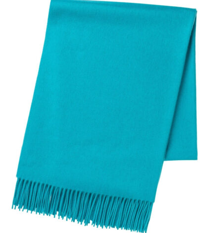 (product) Peacock Plain Cashmere Stole, folded - custom suits nyc bespoke tailor midtown, noho