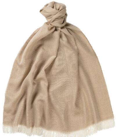(product) Fawn The Whitby Cashmere Lightweight Stole, Knotted - custom suits nyc bespoke tailor midtown, noho