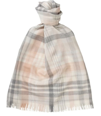 (product) Grey Lightweight Merino Maddrass Scarf, Knotted - custom suits nyc bespoke tailor midtown, noho