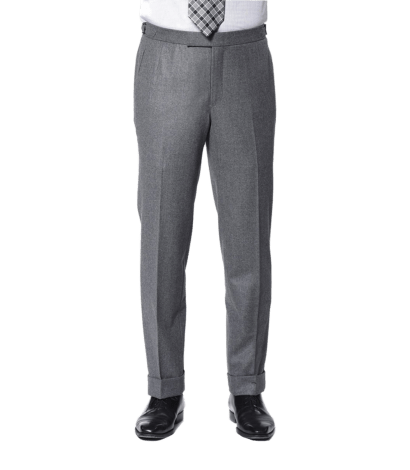 Steel Grey Flannel Classic Bespoke Trouser - custom suits nyc bespoke tailor midtown, noho