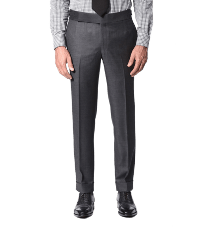 Medium Grey Pick & Pick Signature Bespoke Trouser - custom suits nyc bespoke tailor midtown, noho