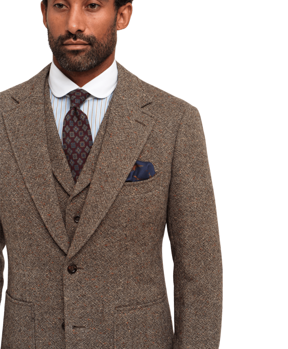Michael-Andrews-Custom-Brown-Donegal-Tweed-Suit-2 - custom suits nyc bespoke tailor midtown, noho