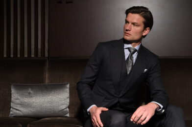 Michael Andrews Bespoke Pinstripe Suit - custom suits nyc bespoke tailor midtown, noho