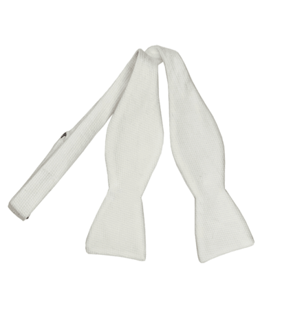 (product) White-Tie Cotton Self-Tie Bowtie (2 1/2