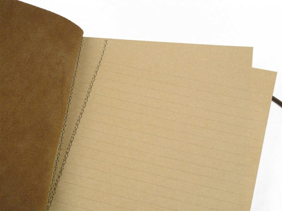 (product) Cuba (Tan) La Compagnie du Kraft Leather Notebook - custom suits nyc bespoke tailor midtown, noho