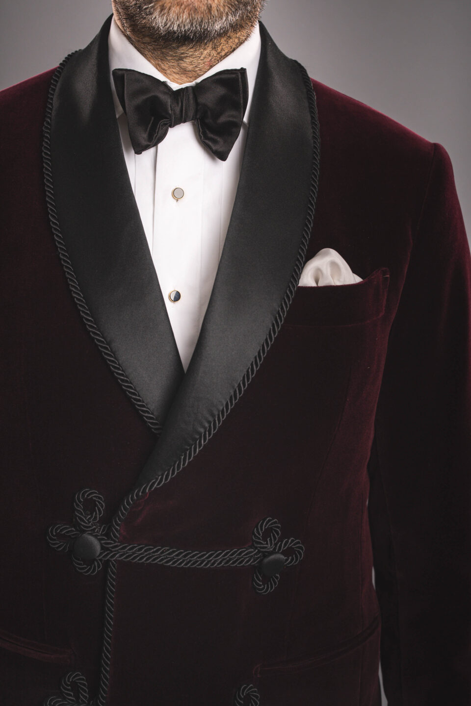 Bespoke Burgundy Velvet Smoking Jacket - He Spoke Style Shop - custom suits nyc bespoke tailor midtown, noho
