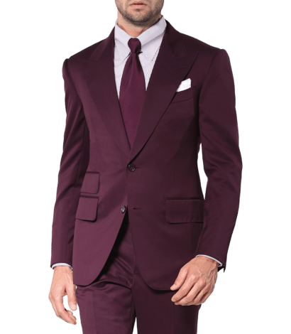Aubergine Twill Signature Bespoke Suit - custom suits nyc bespoke tailor midtown, noho