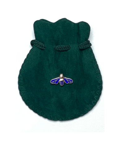 (product) Royal Blue Bee Lapel Pin - custom suits nyc bespoke tailor midtown, noho
