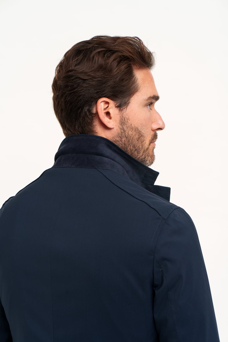 MAB-Blue-Traveler-Jacket-Blazer-Sport-Coat- Back-View - custom suits nyc bespoke tailor midtown, noho