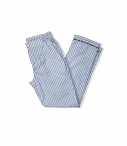 MAB Custom Light Blue Stripe Pajama Pants - custom suits nyc bespoke tailor midtown, noho
