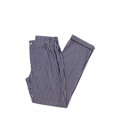 Red and Dark Blue Stripe Pajama Pants - custom suits nyc bespoke tailor midtown, noho