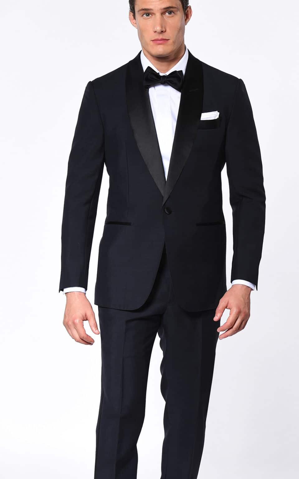 (product) Midnight Mohair Classic Bespoke Tuxedo - custom suits nyc bespoke tailor midtown, noho