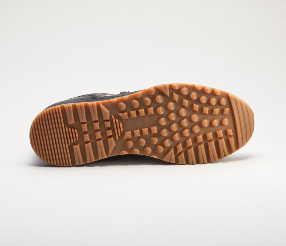 (product) Daytona Laser Fumo Dress Sneaker, Sole view - custom suits nyc bespoke tailor midtown, noho