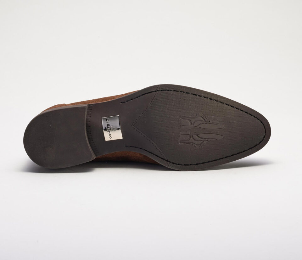 (product) Etna Tundra Suede Loafer, Sole view - custom suits nyc bespoke tailor midtown, noho