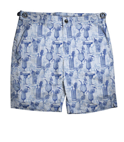 (product) Cocktail Hour Swim Shorts, full view - custom suits nyc bespoke tailor midtown, noho