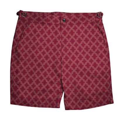 (product) Red Moroccan Swim Shorts - custom suits nyc bespoke tailor midtown, noho