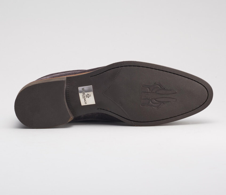(product) Firenze Lavagna Suede Loafer, Sole view - custom suits nyc bespoke tailor midtown, noho