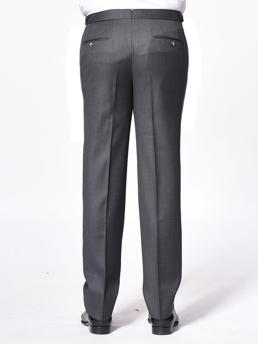 (product) Charcoal Birdseye Classic Bespoke Trouser - custom suits nyc bespoke tailor midtown, noho