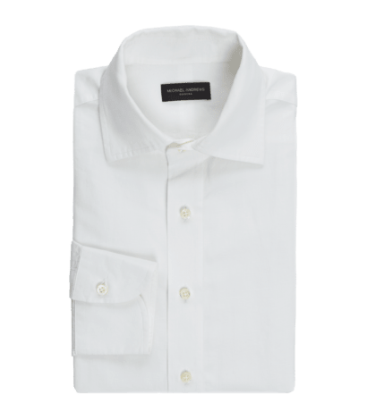 Michael-Andrews-White-Linen-Dress-Shirt - custom suits nyc bespoke tailor midtown, noho