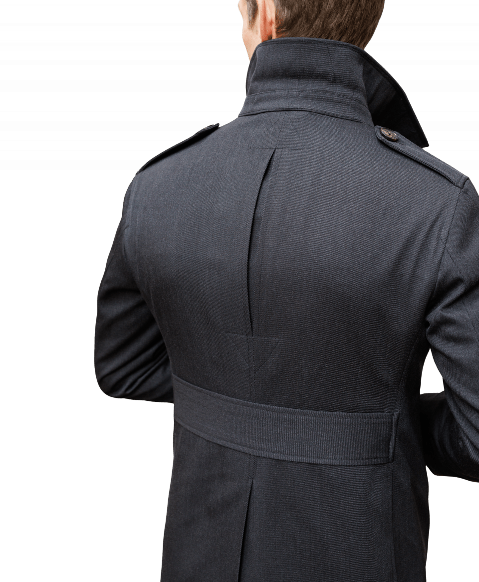Loro Piana Solid Grey Twill Custom Storm Stopper Jacket - custom suits nyc bespoke tailor midtown, noho