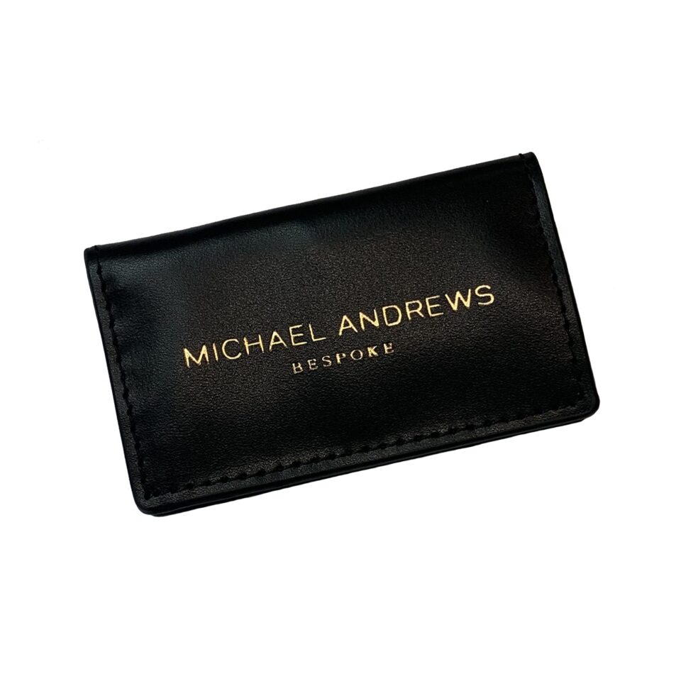 Michael Andrews Bespoke Black Leather Case - custom suits nyc bespoke tailor midtown, noho