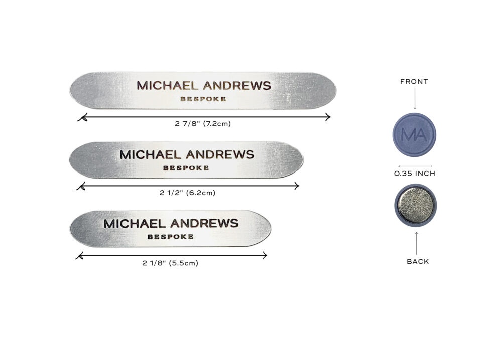 (product) Assorted 3-Pack Metal Collar Stays with Magnets - custom suits nyc bespoke tailor midtown, noho