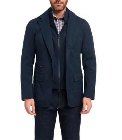 Michael Andrews Custom Navy Traveler Jacket - custom suits nyc bespoke tailor midtown, noho