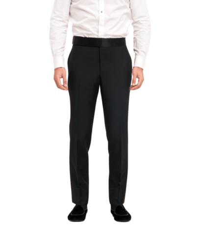 michael-andrews-wool-tuxedo-pants - Black Wool Tuxedo Pants (In-Stock) - custom suits nyc bespoke tailor midtown, noho