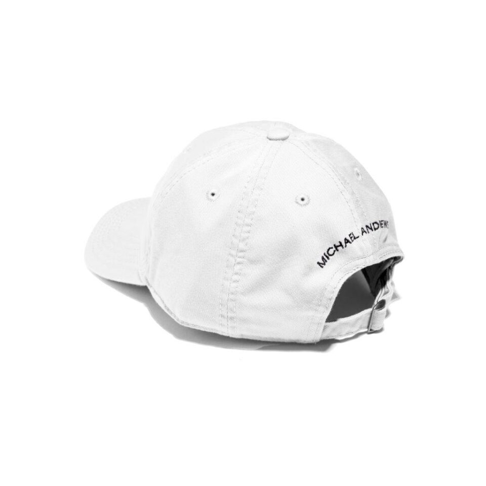 (product) Michael Andrews Hamptons White Hat, Back view - custom suits nyc bespoke tailor midtown, noho