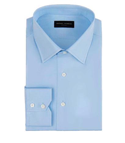 (product) Light Blue Poplin, Classic-Collar Shirt - custom suits nyc bespoke tailor midtown, noho