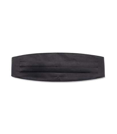 (product) Black Silk Grosgrain Cummerbund - custom suits nyc bespoke tailor midtown, noho