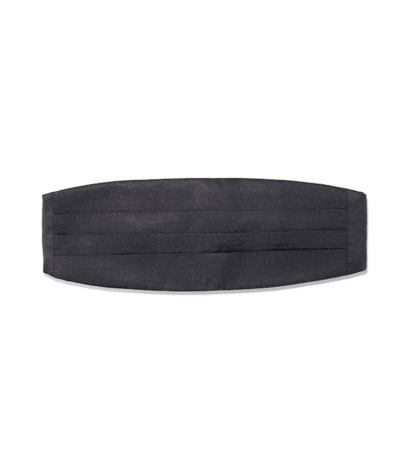 (product) Black Silk Grosgrain Cummerbund - custom suits nyc bespoke tailor midtown, noho