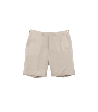 (product) Beige Cotton Shorts - custom suits nyc bespoke tailor midtown, noho