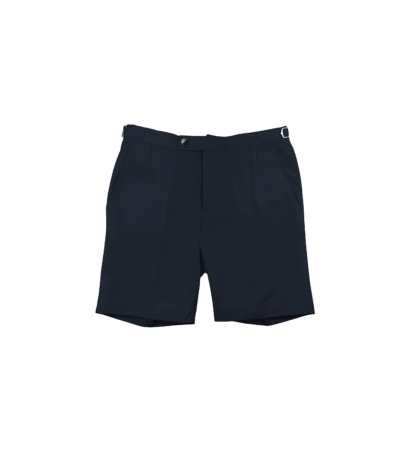 (product) Navy Cotton Shorts - custom suits nyc bespoke tailor midtown, noho