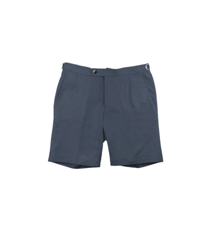(product) Marine Blue Cotton Shorts - custom suits nyc bespoke tailor midtown, noho
