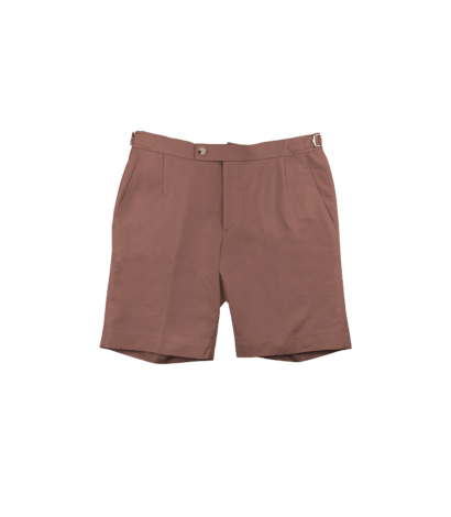 (product) Burnt Salmon Cotton Shorts - custom suits nyc bespoke tailor midtown, noho