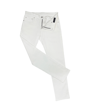(product) White Stretch Denim Jeans - custom suits nyc bespoke tailor midtown, noho