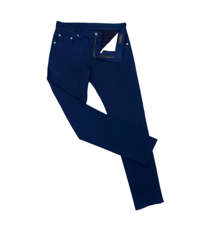 (product) Royal Blue Stretch Denim Jeans - custom suits nyc bespoke tailor midtown, noho