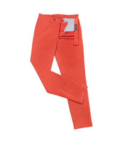 (product) Nantucket Red Casual Cotton Pants - custom suits nyc bespoke tailor midtown, noho