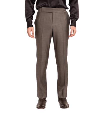 Michael-Andrews-Bespoke-Light-Brown-Dress-Pants-Front-View - custom suits nyc bespoke tailor midtown, noho