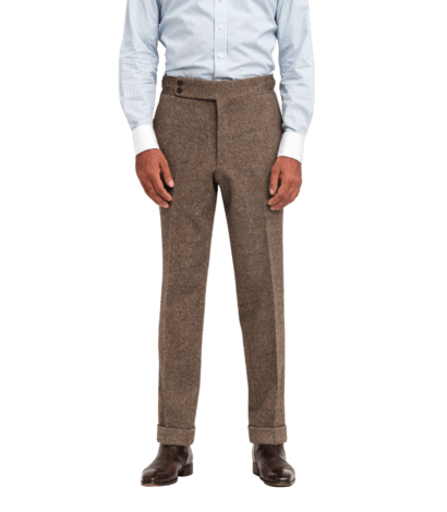 Michael-Andrews-Custom-Brown-Donegal-Tweed-Pants - custom suits nyc bespoke tailor midtown, noho