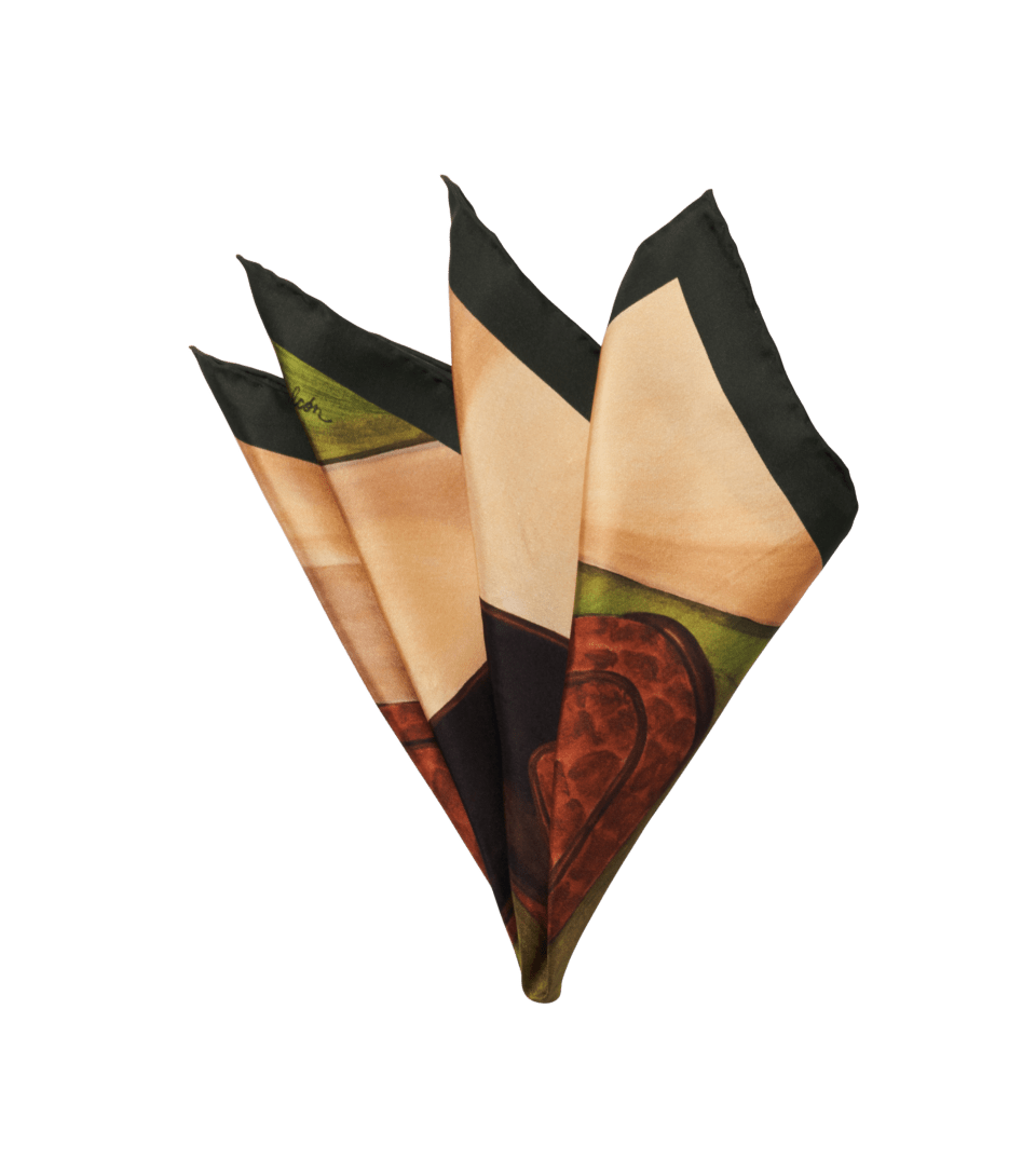 Michael Andrews x Daniel Falcon 'Mr Uptown' folded Pocket Square - custom suits nyc bespoke tailor midtown, noho