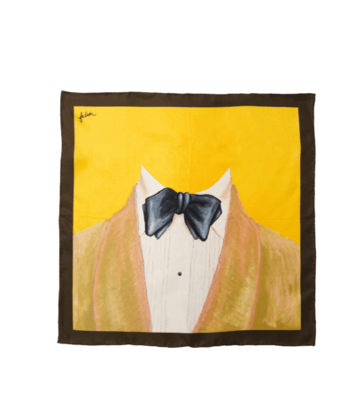 Michael Andrews x Daniel Falcon Seasonal Ginkgo Pocket Square - custom suits nyc bespoke tailor midtown, noho